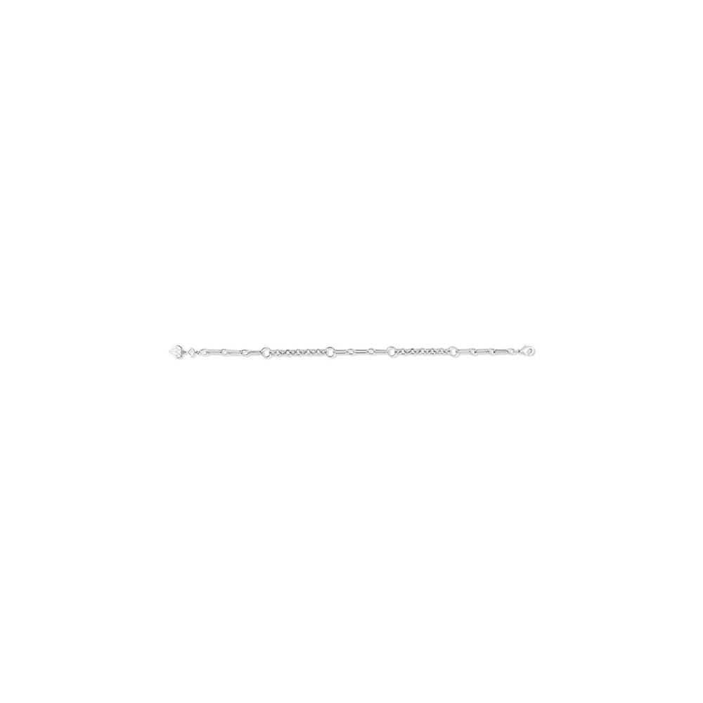 Серебряный браслет из смешанных цепочек 4