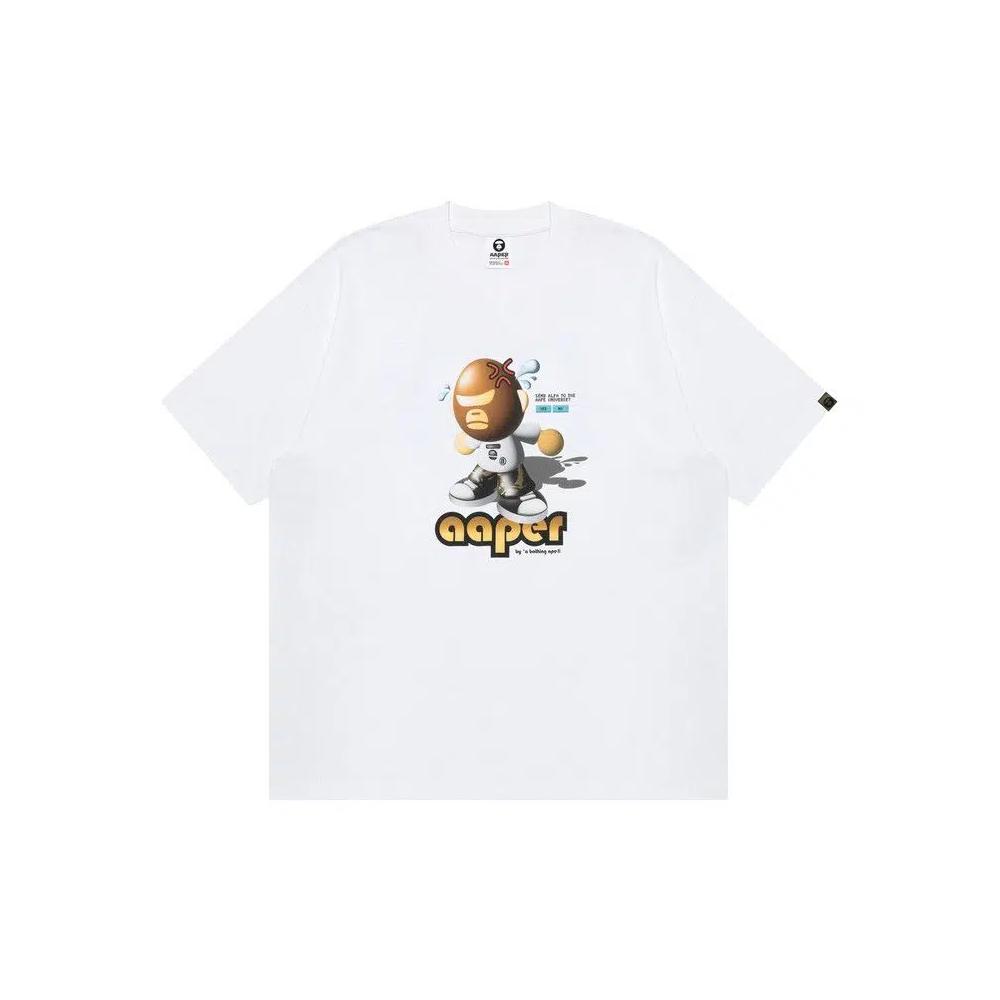 Футболки AAPE r Moonface Graphic Tee 'White' 1