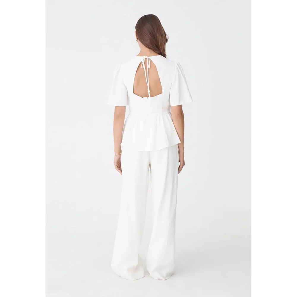 Топ с баской Jade Linen Peplum 6