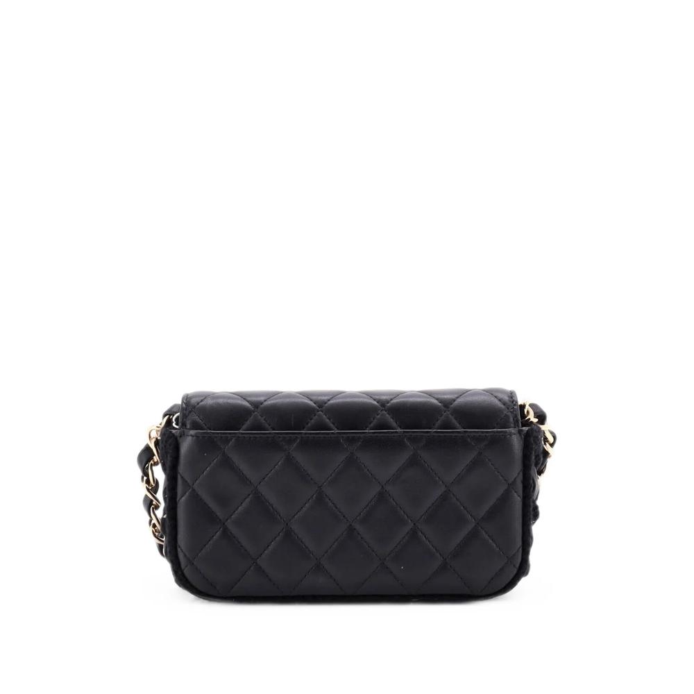CC Flap Phone Holder with Chain Quilted Lambskin with Crochet Detail crossbody bag 2