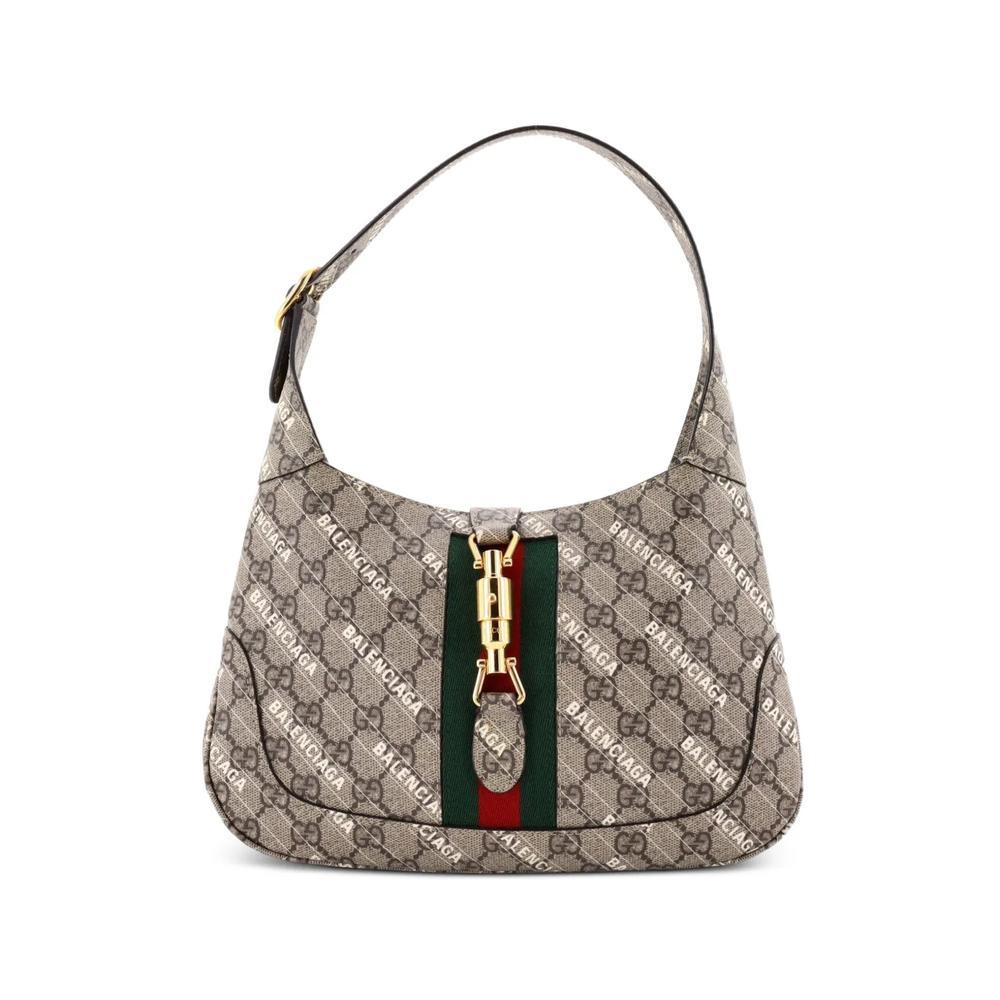 Маленькая сумка-хобо The Hacker Project Jackie 1961 GG Coated Canvas из коллаборации с Balenciaga 1