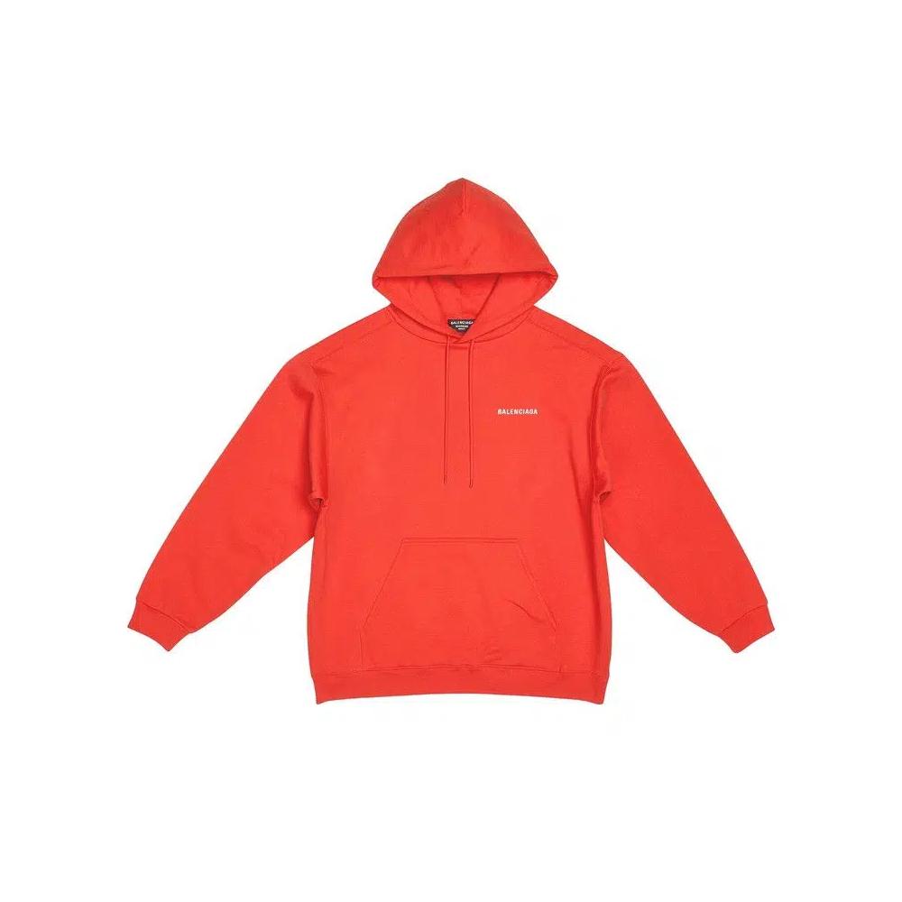 Худи Balenciaga Medium Fit Hoodie «Bright Red/White» 1