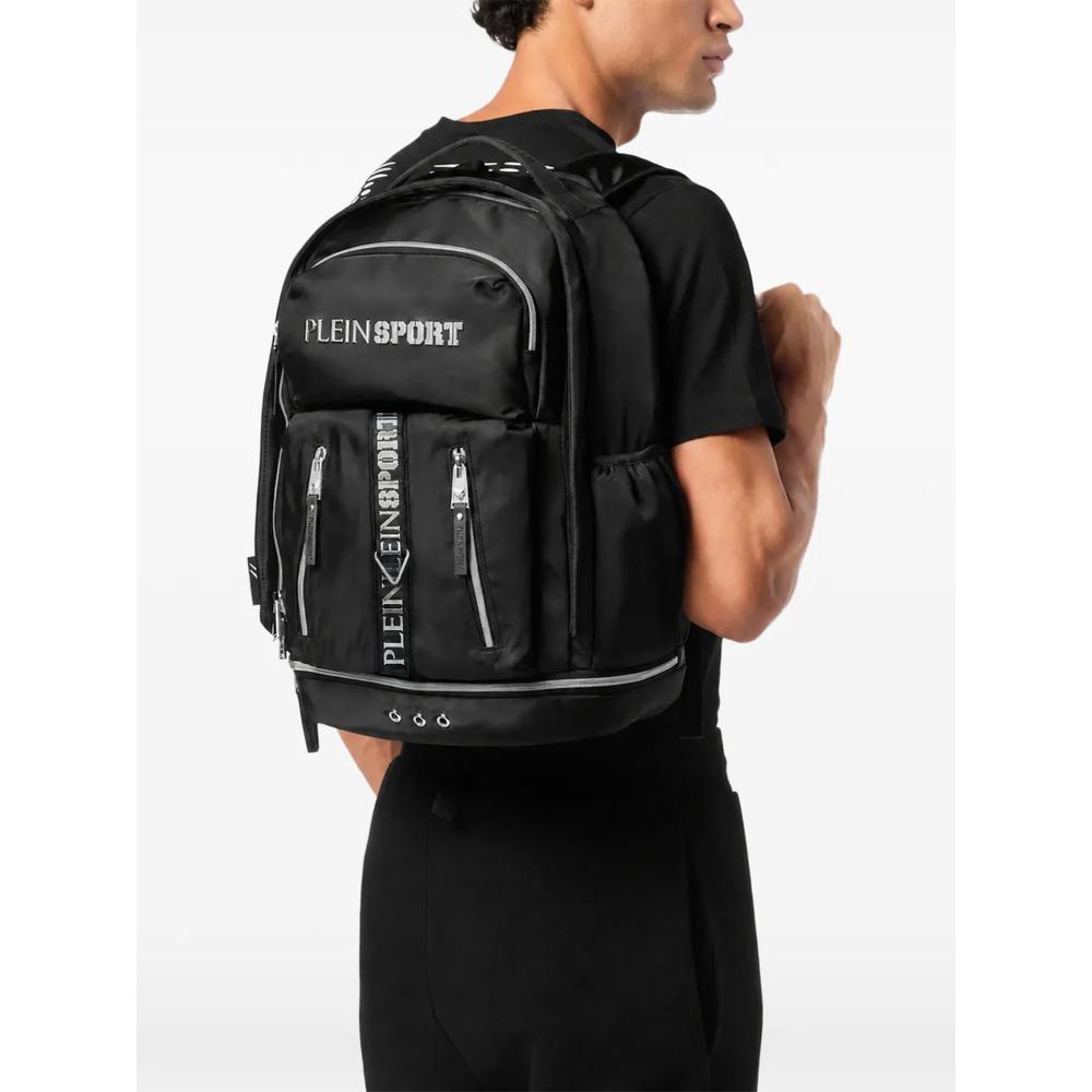 logo-plaque zip-fastening backpack 2