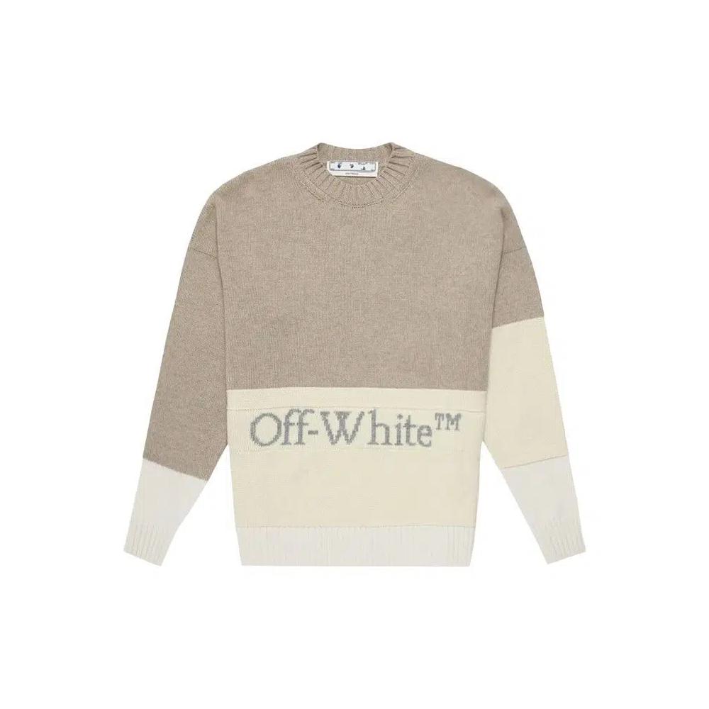 Свитера Off-White Blocked Knit Crewneck 'Tofu' 2