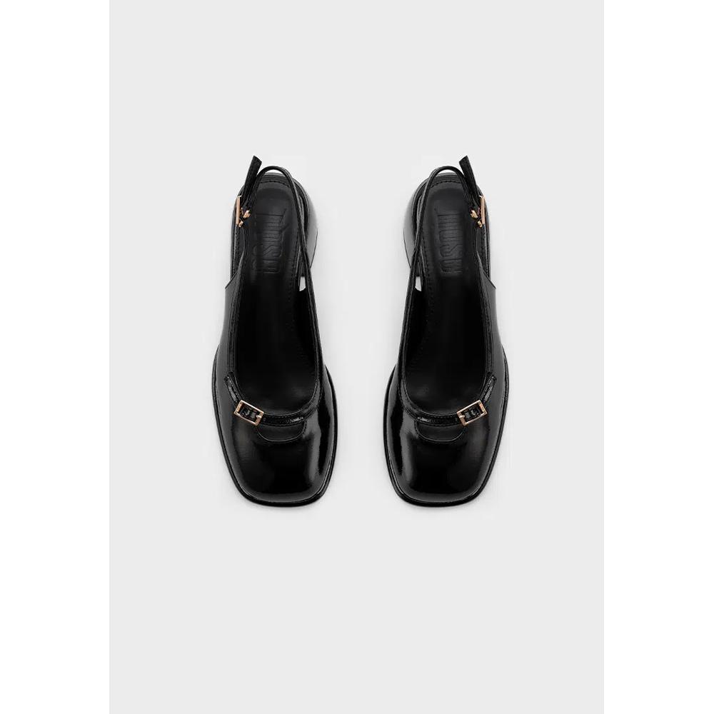 STEP-WIDE КВАДРАТНЫЙ НОСОК БОСОНОЖКИ SLINGBACK НА ТОЛСТОМ КАБЛУКЕ 4