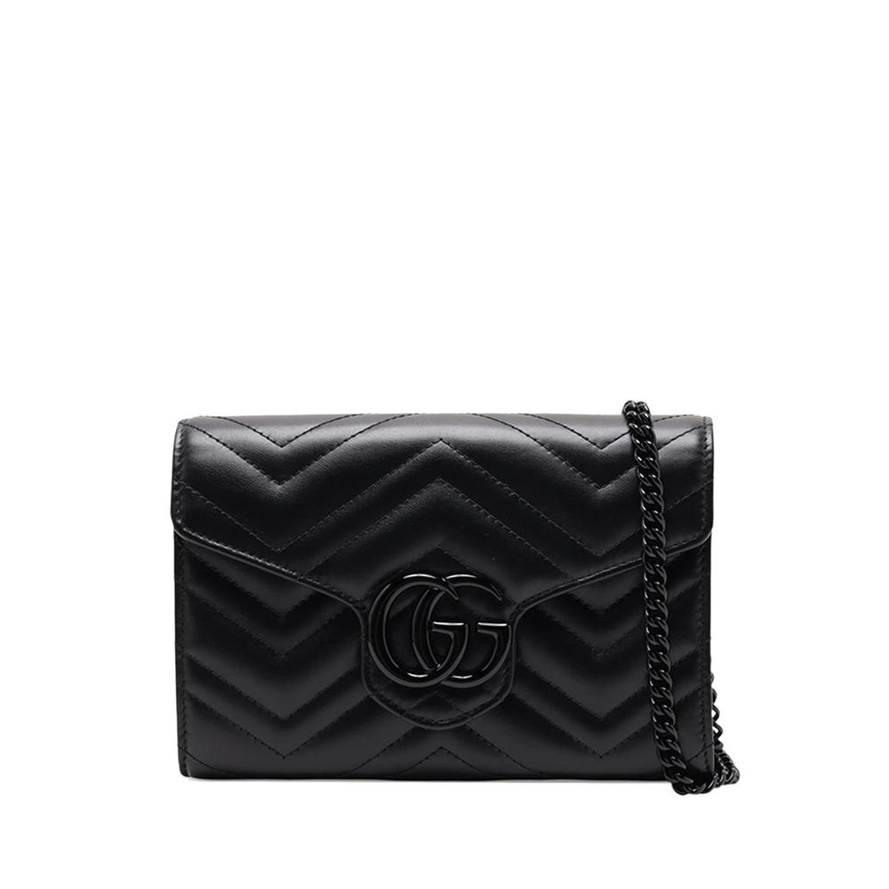 2000-2015 GG Marmont Matelasse Calfskin Monochrome Wallet On Chain crossbody bag 1