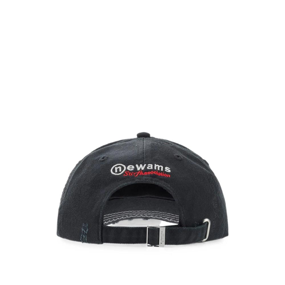 distressed logo-embroidered cap 2