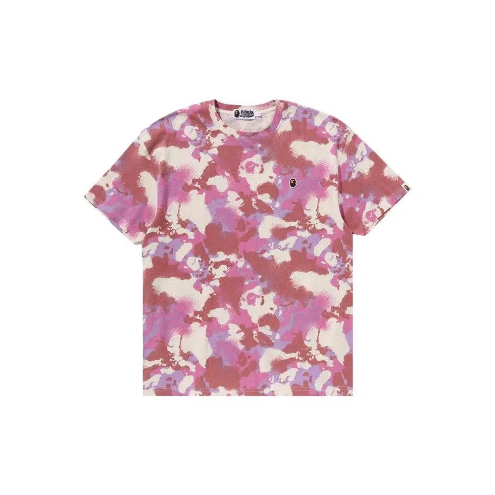 Футболка с коротким рукавом BAPE Map Camo Oversized Tee 'Pink' 1