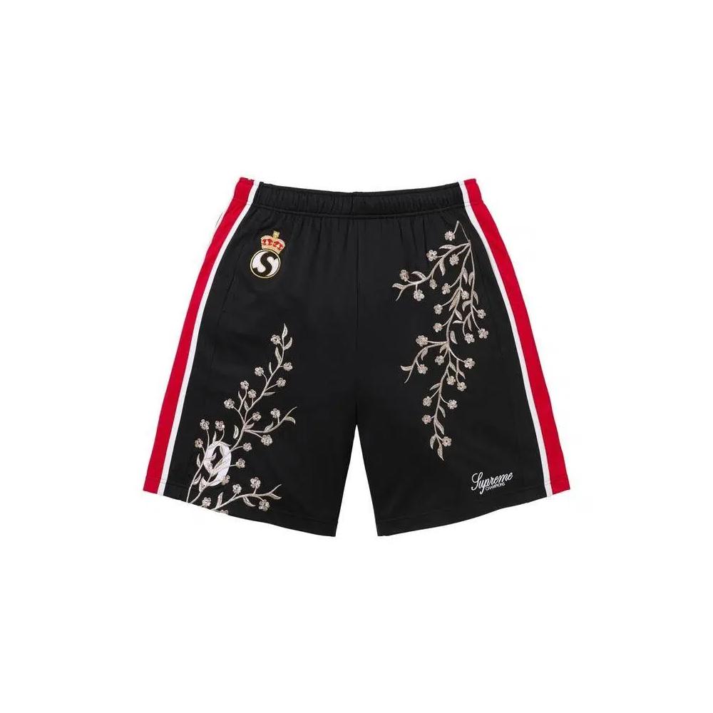 Шорты Supreme Floral Soccer Short 'Black' 1