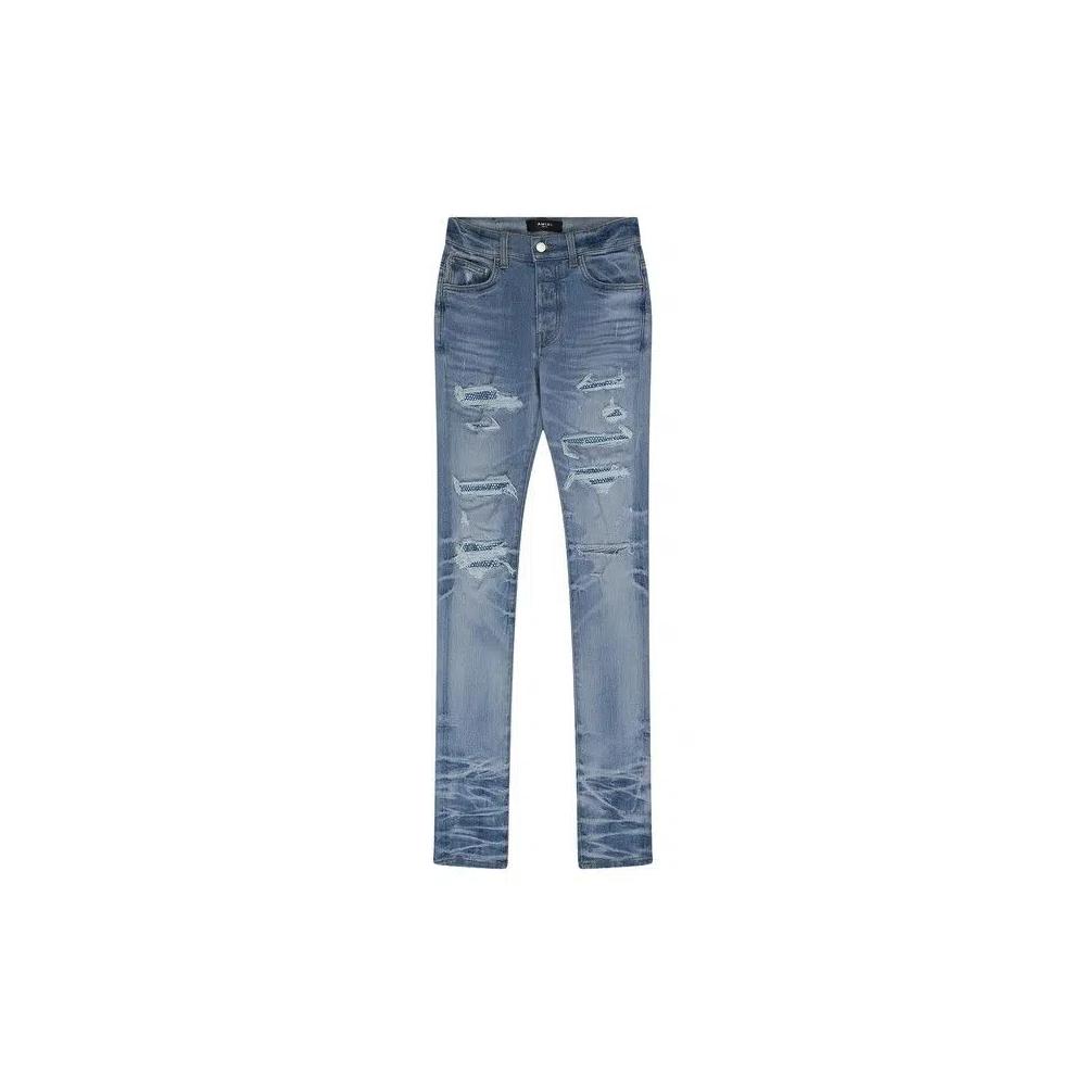 Amiri Crystal Thrasher Jeans 'Выцветший индиго' 1