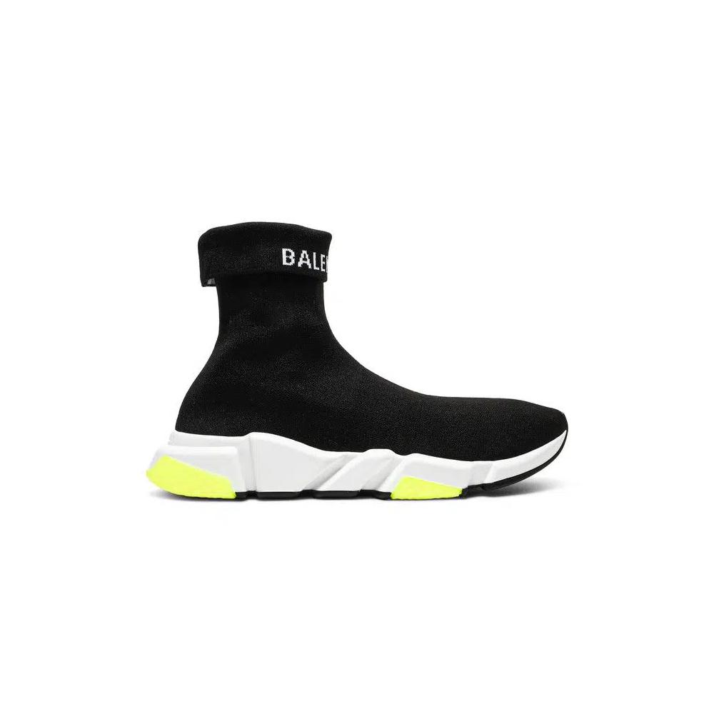 Кроссовки Balenciaga Speed Sneaker Cuffed 'Black Yellow' 1