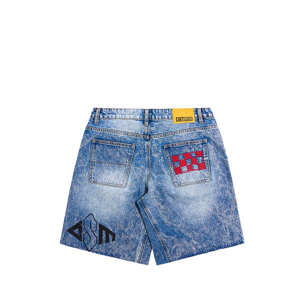 doodle-print denim shorts 2