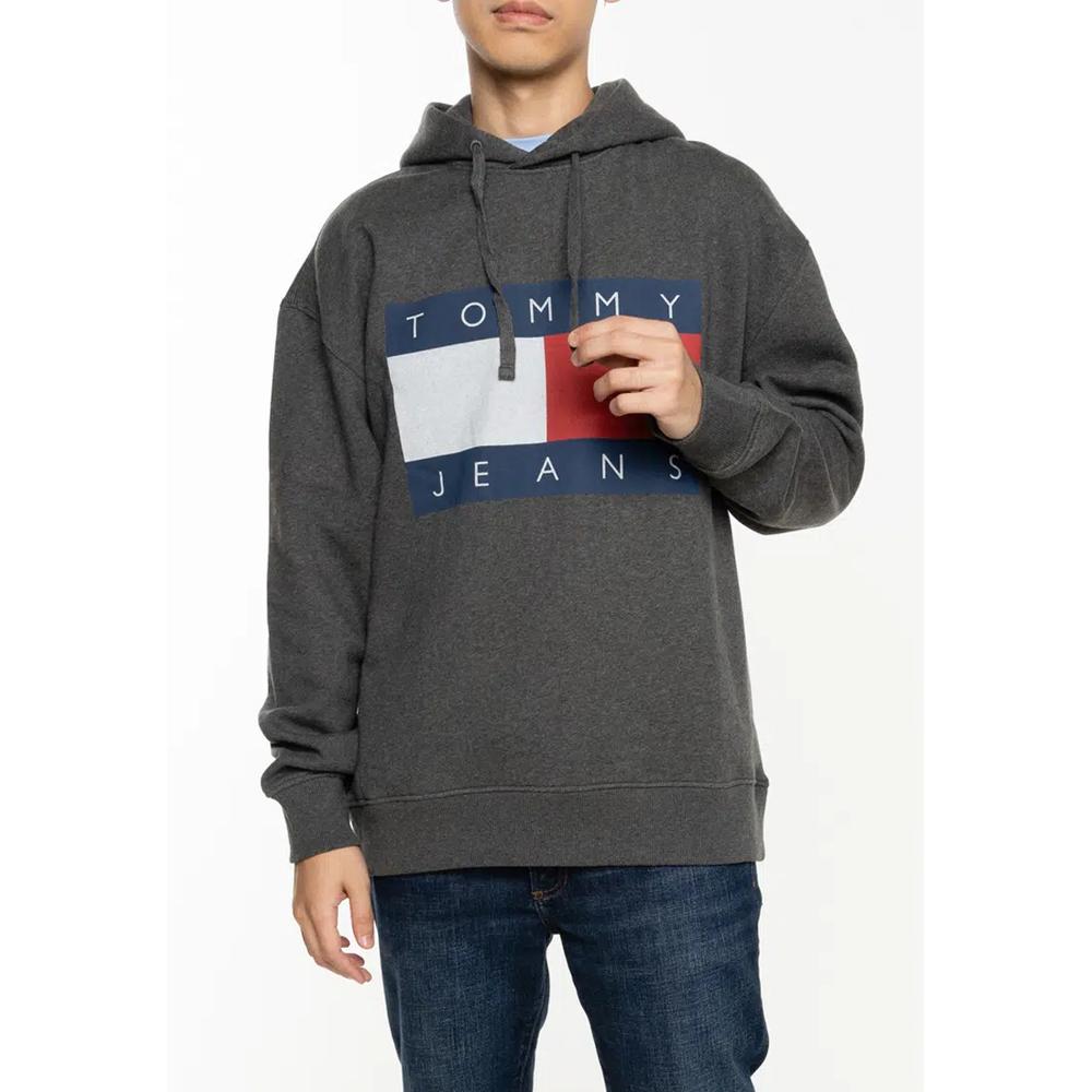 Свободный худи с флагом и меланжем - Tommy Jeans 1