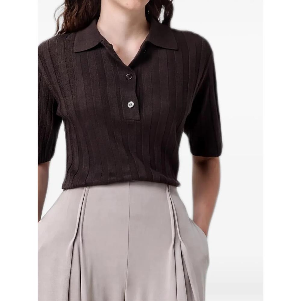 ribbed-knit polo shirt 2