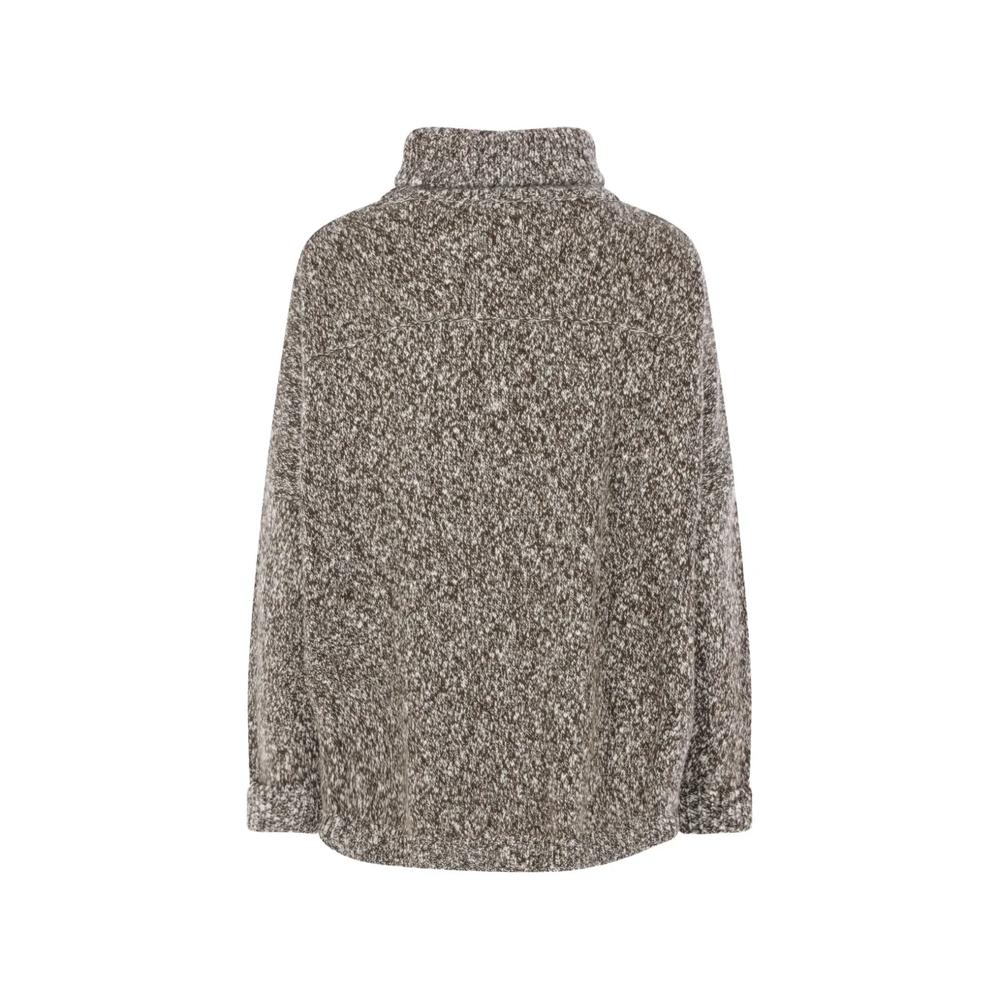 mélange-knit oversized sweater 2
