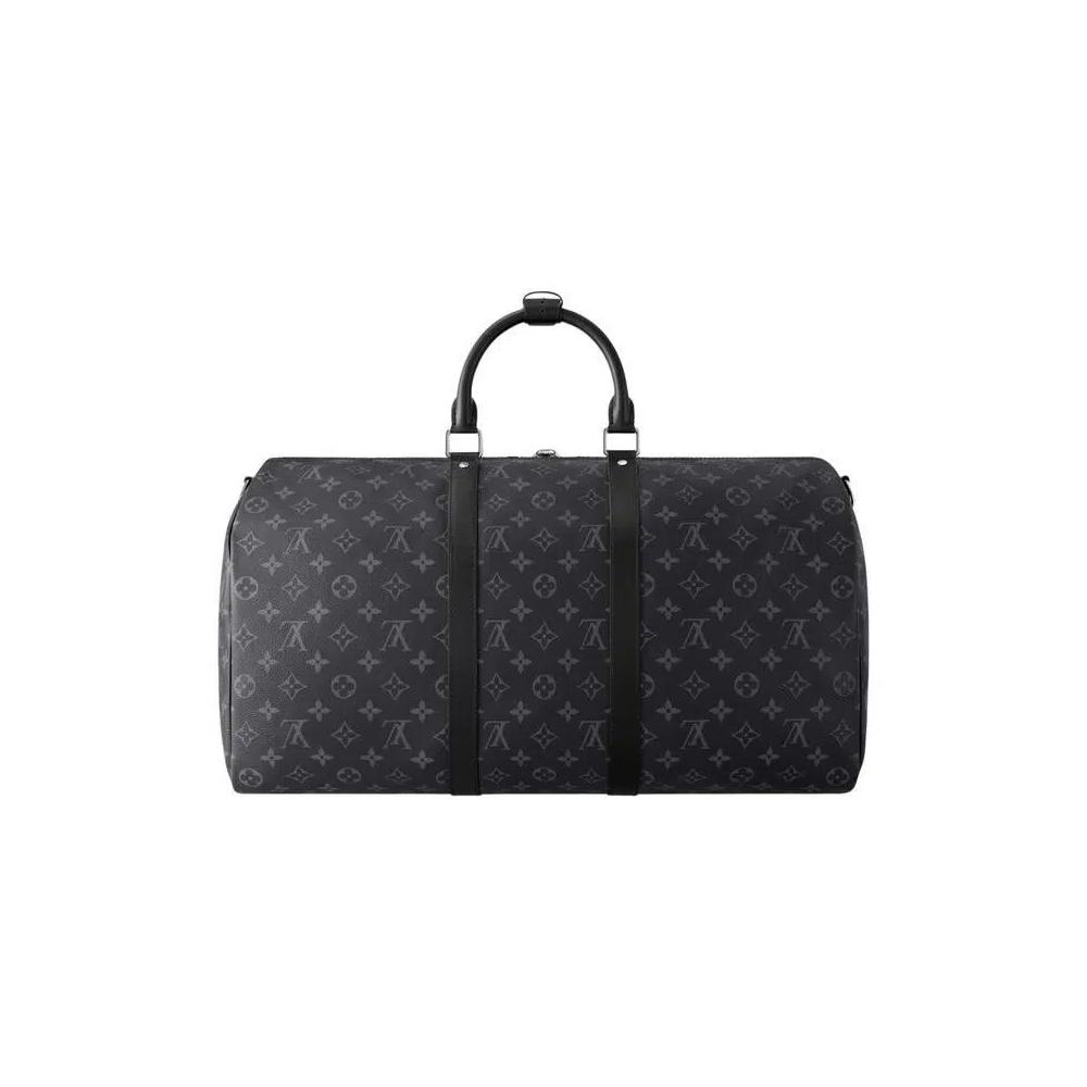 Дорожные сумки Louis Vuitton Keepall Bandoulière 50 'Black Monogram Eclipse Canvas' 2