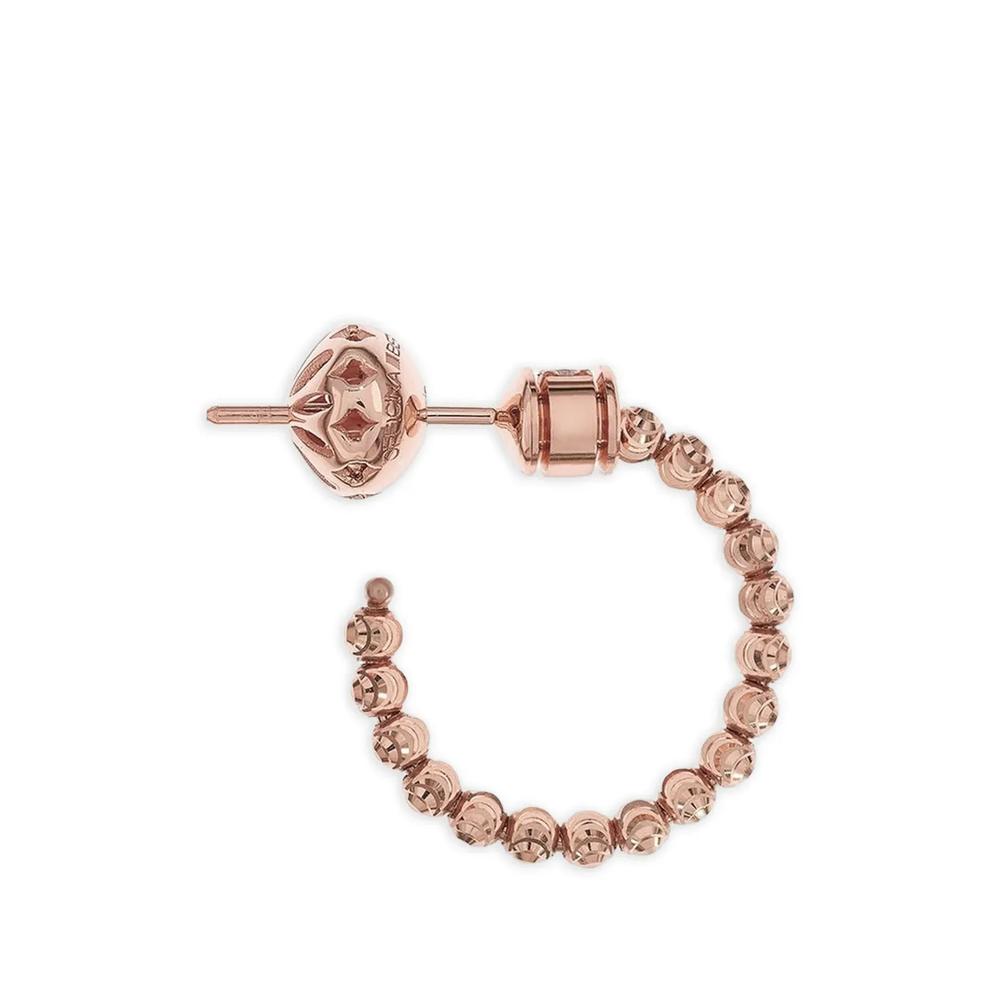 small Moon diamond hoop earrings 2