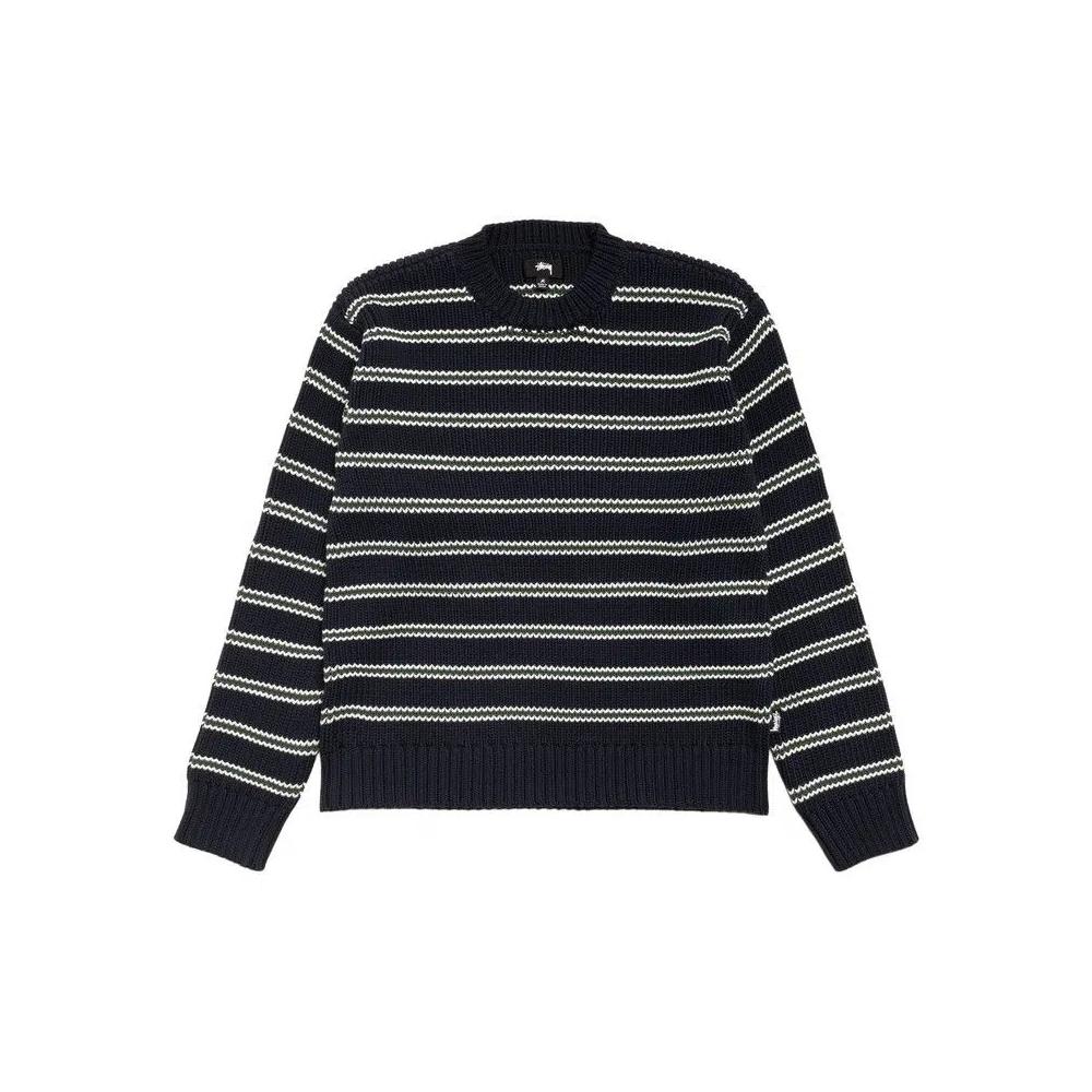 Топы Stussy Stripe Knit Crew 'Океан' 1