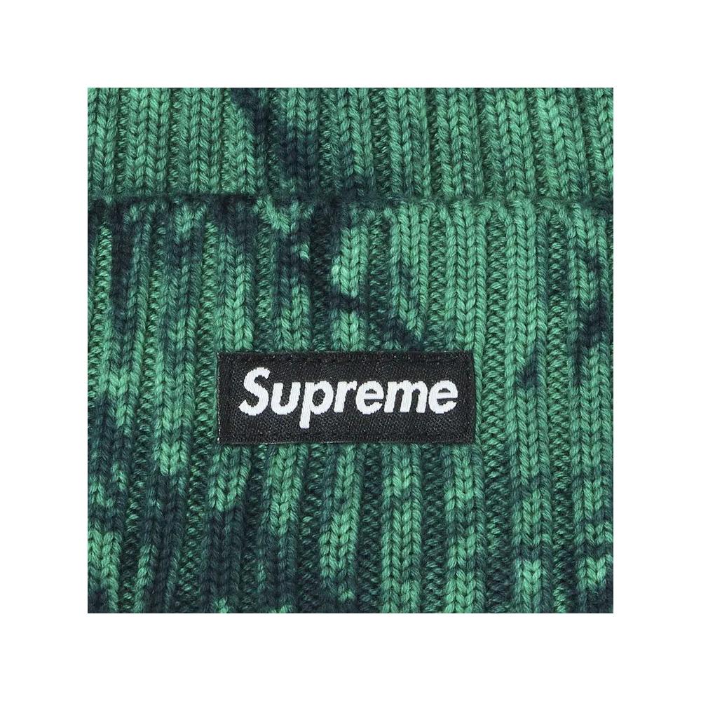 Шапка Supreme Overdyed Beanie 'Зеленый крап' 3