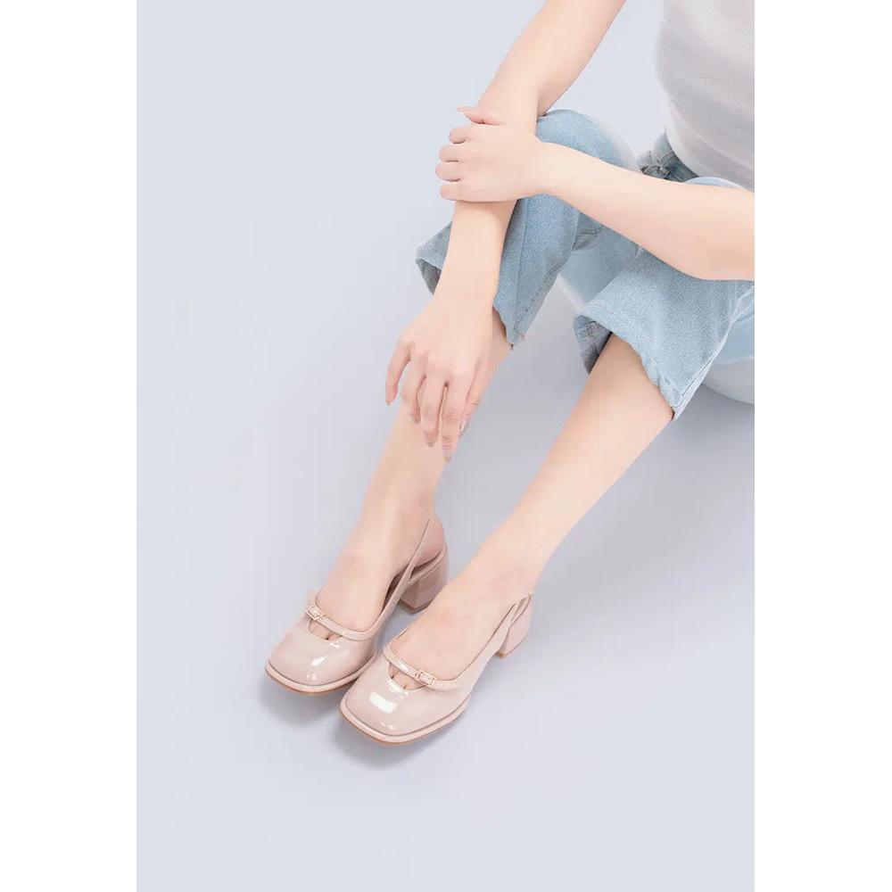 STEP-WIDE КВАДРАТНЫЙ НОСОК БОСОНОЖКИ SLINGBACK НА ТОЛСТОМ КАБЛУКЕ 7