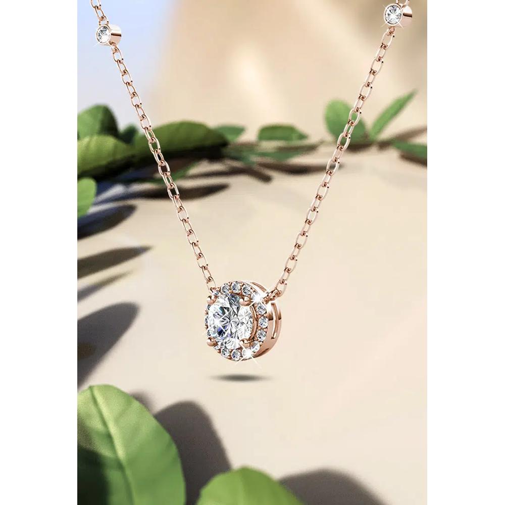 Колье «Священный круг» с кристаллами SWAROVSKI® в розовом золоте 2