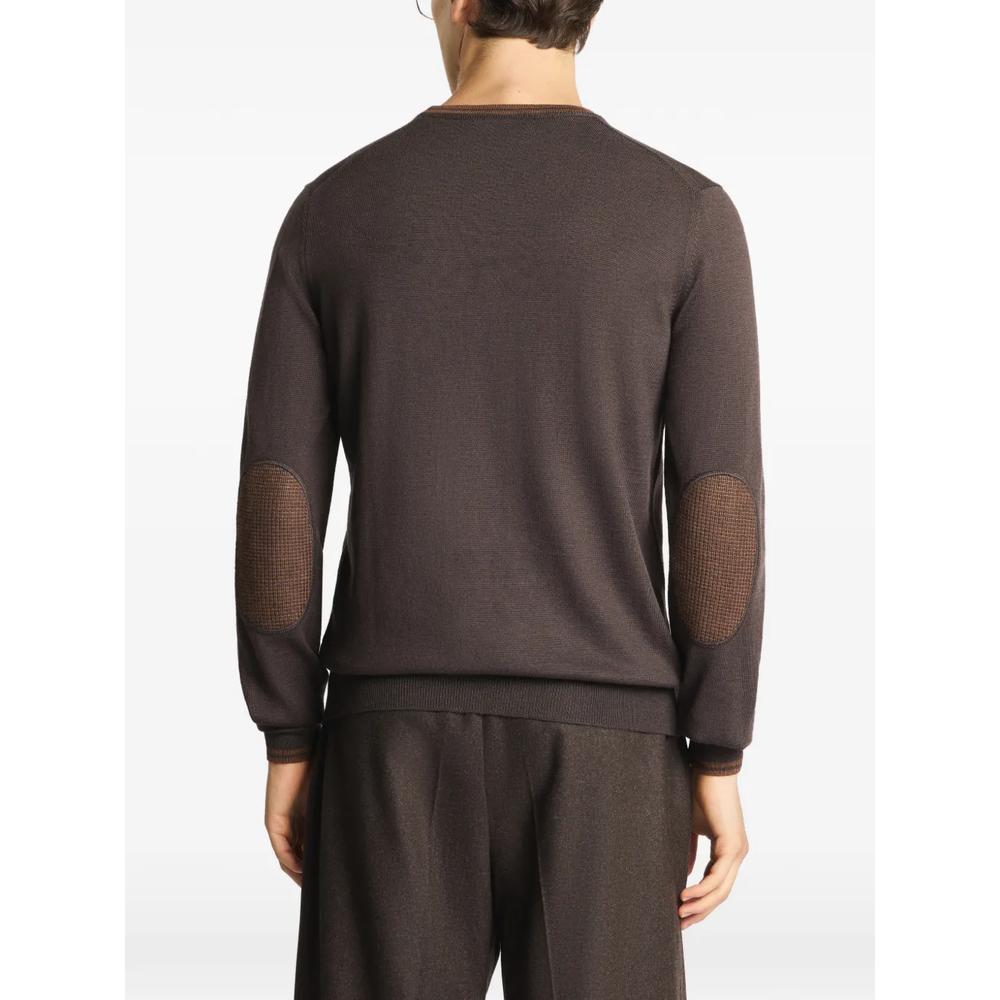 elbow-patch crew-neck sweater 4