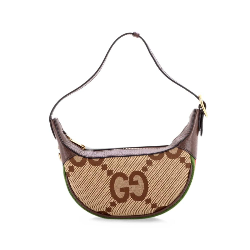 Сумка-хобо Ophidia Half Moon Bag Jumbo GG Canvas размера мини 1
