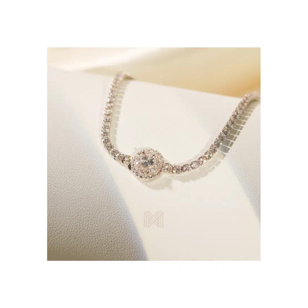 Серебряный браслет Made For The Night с круглым фианитом из стерлингового серебра 925 3