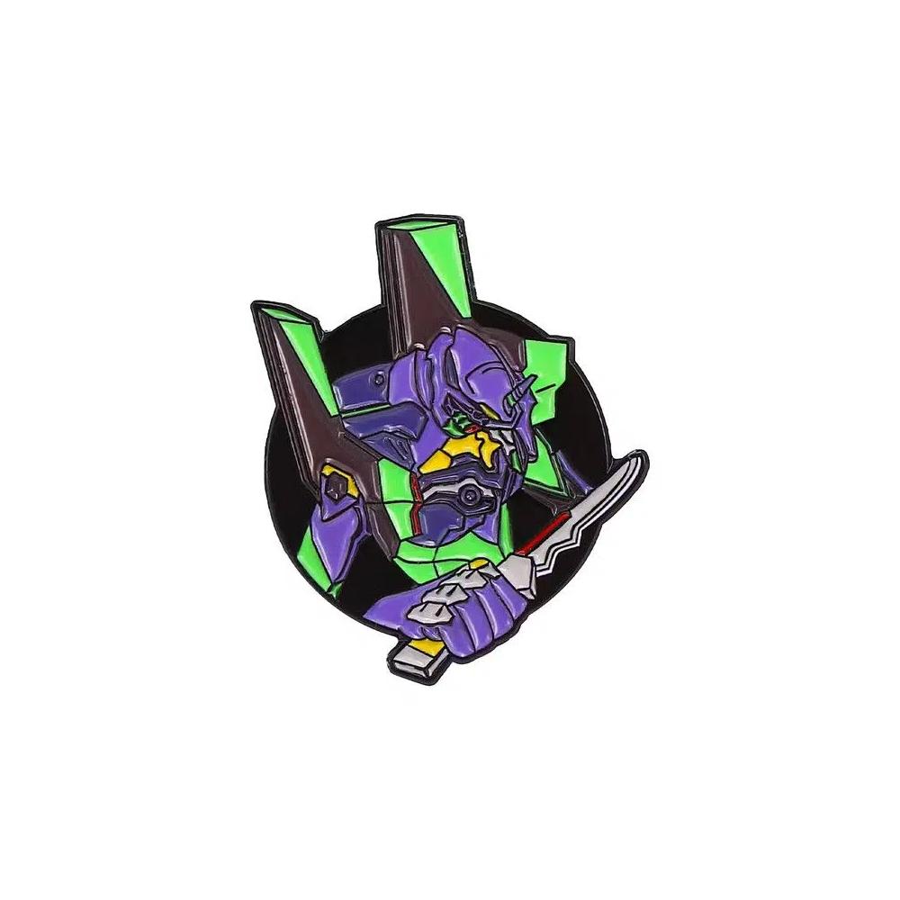 Значки Custom Neon Genesis Evangelion EVA Enamel Pin 'Purple/Multicolor' 1