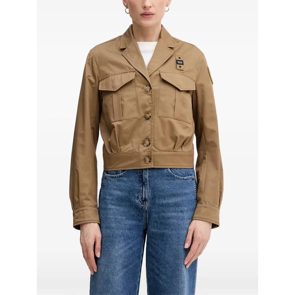 Clement logo-patch flap-pocket cropped jacket 1