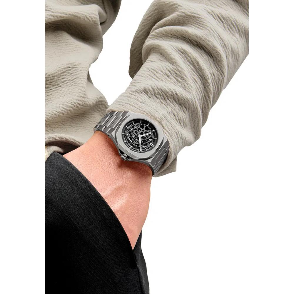 Скелетонизированные часы на браслете из Gun Metal, 41,5 мм 2