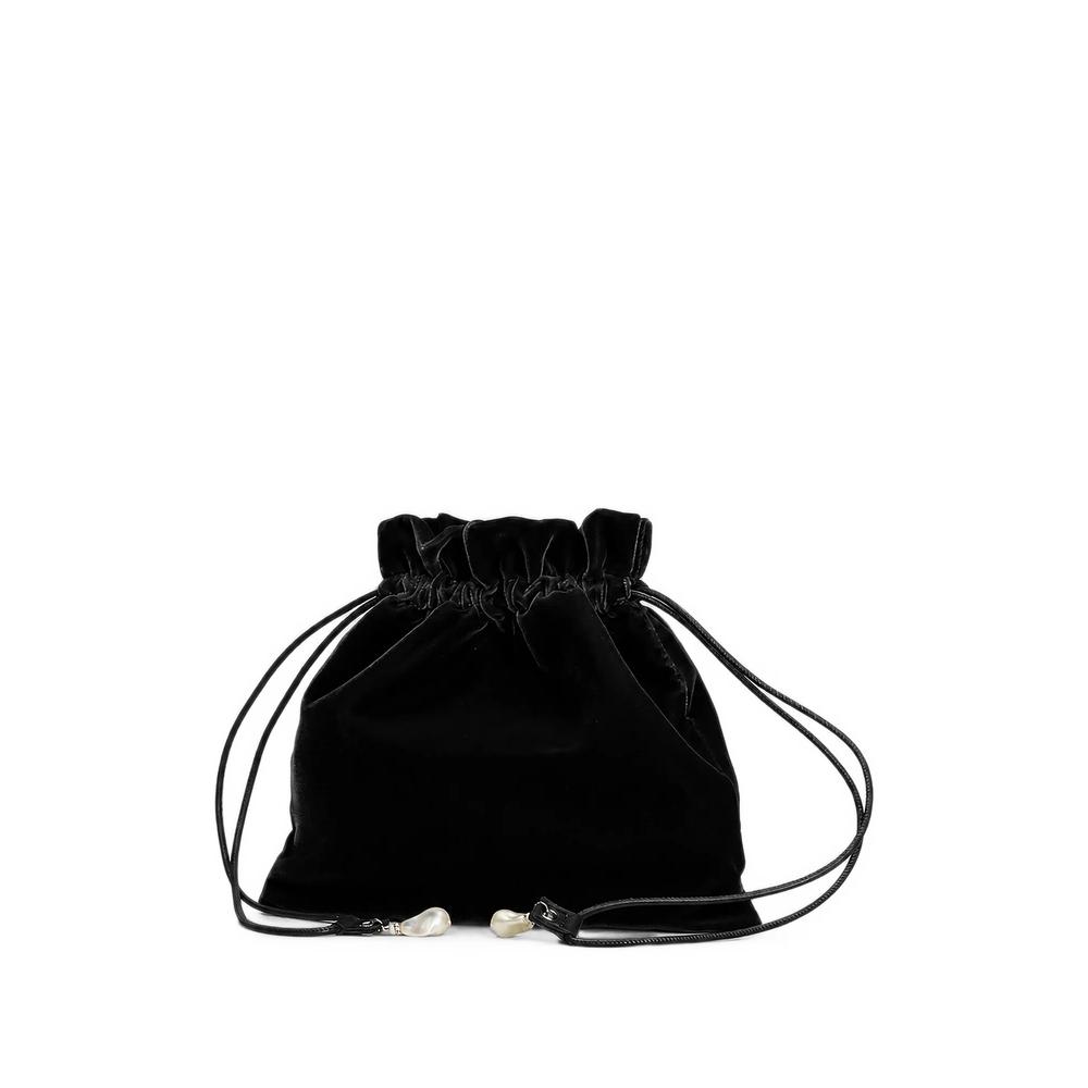 velvet-finish drawstring clutch bag 3
