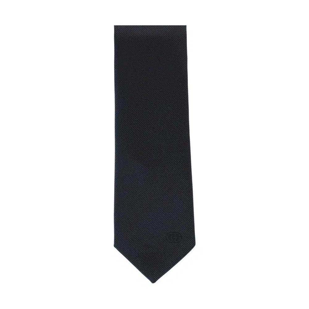 Галстуки Gucci Double G Silk Jacquard Tie 'Полуночный синий' 3