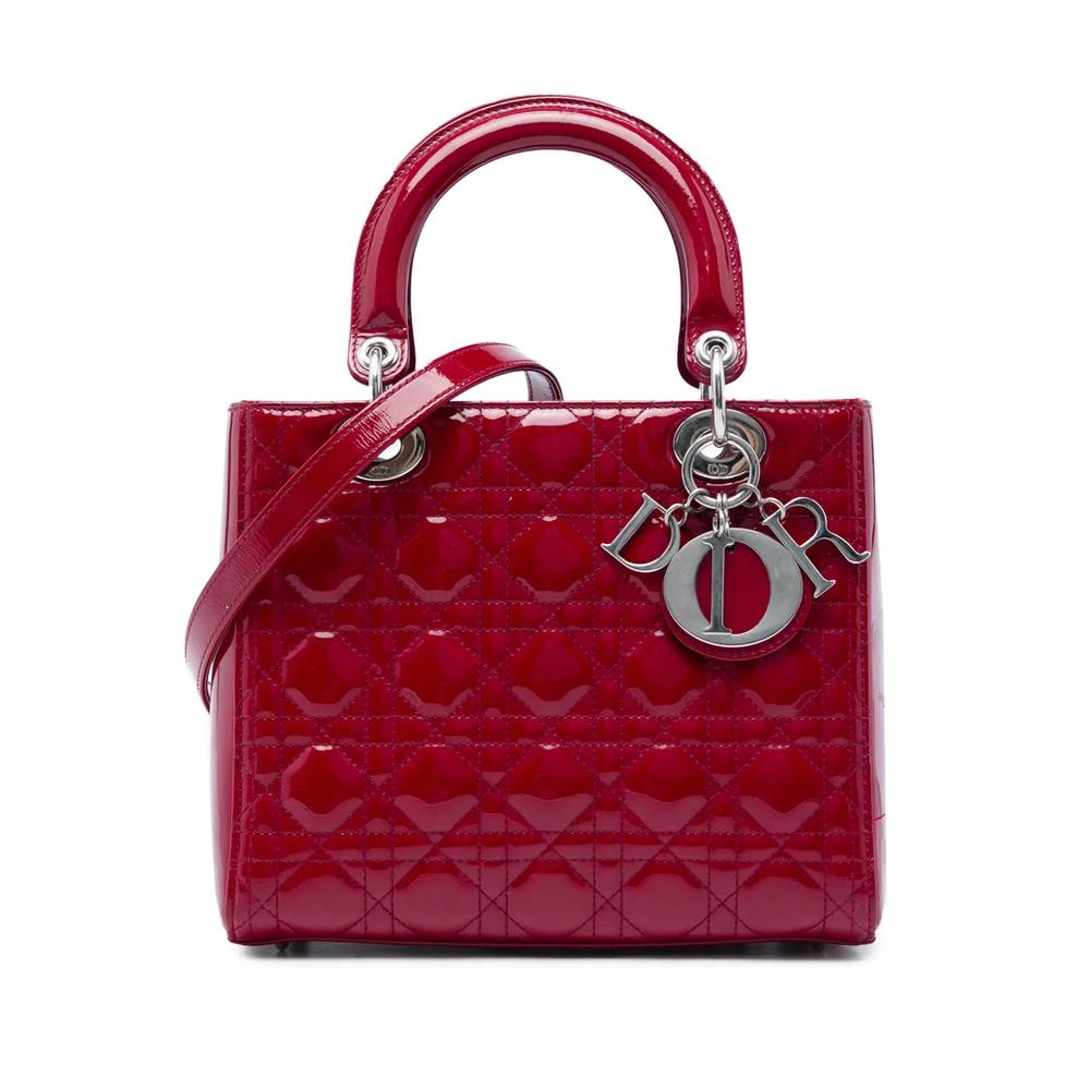 Сумка-сэтчел Patent Cannage Lady Dior среднего размера (2014 год) 1