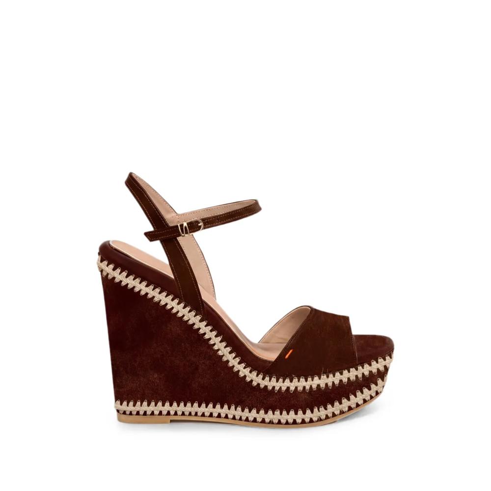 Tillie whipstitch-trim sandals 1