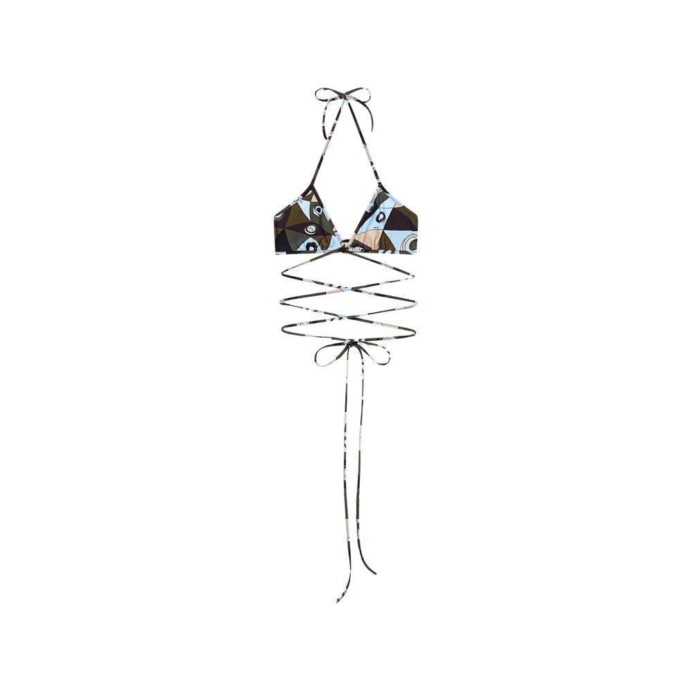 Топ бикини с треугольными чашками и принтом occhi 1
