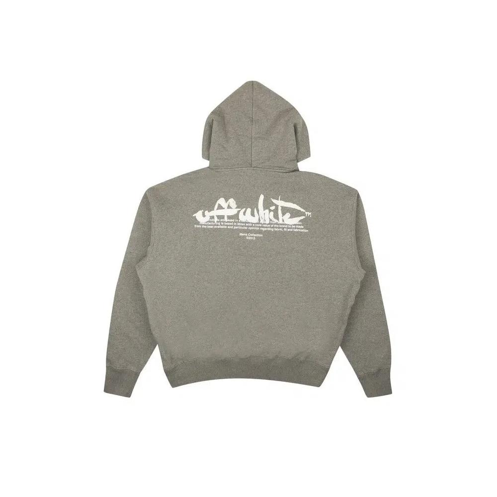Худи Off-White Paint Script Skate Hoodie 'Melange Grey/White' 2