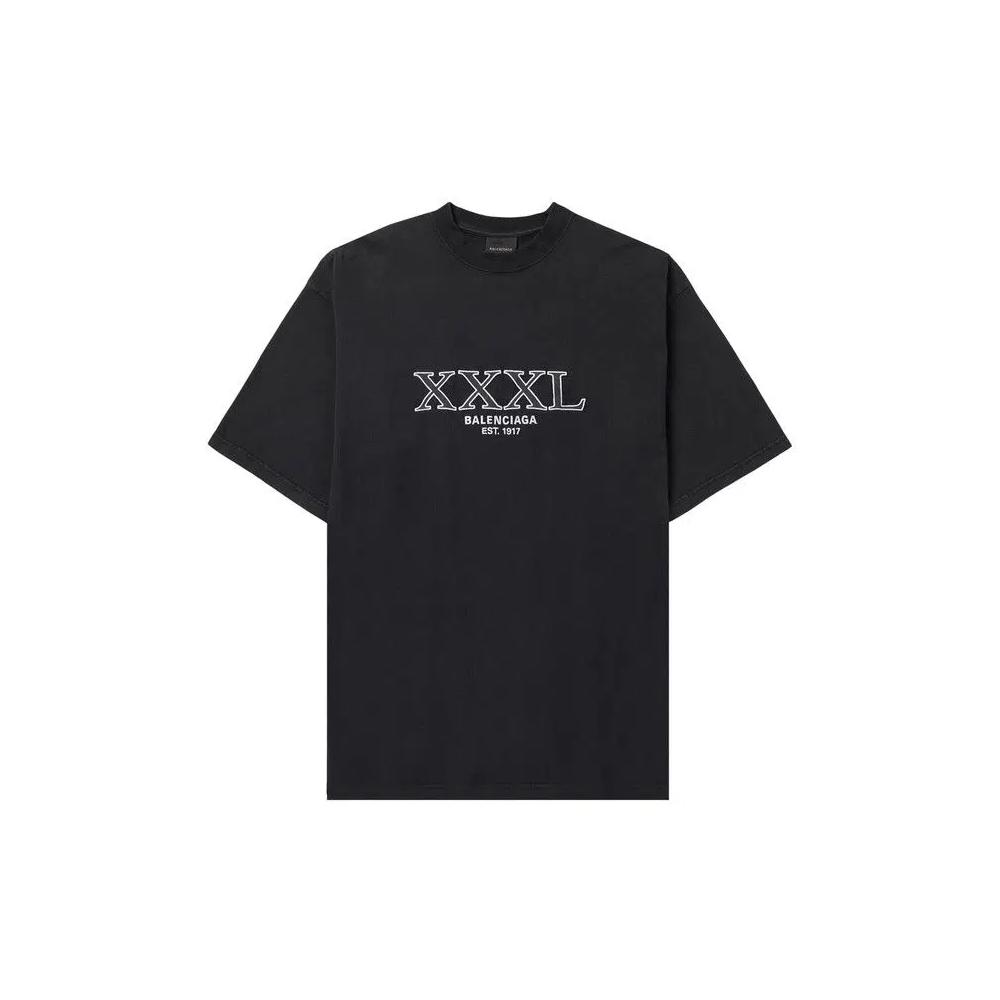 Футболки Balenciaga Large Fit T-Shirt 'Black/White' 1