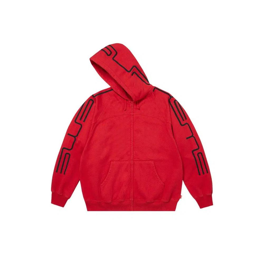 Худи Supreme Connect Zip Up Hooded Sweatshirt 'Red' 2