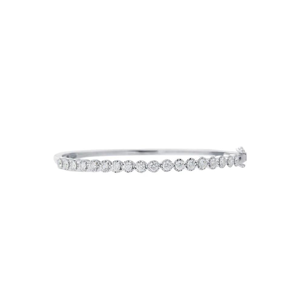 LITZ 18K Белое золото Бриллиантовый браслет DD42 2