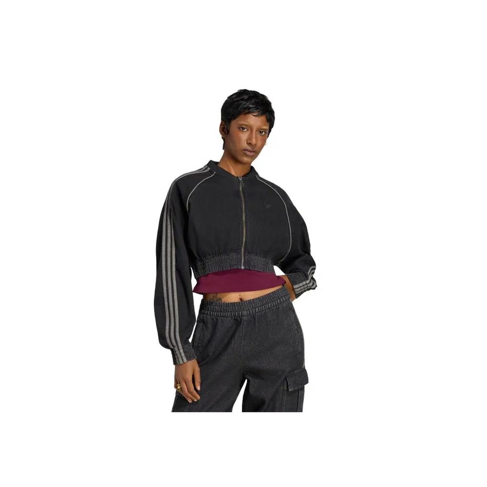 Джинсовая куртка Lifestyle SST DENIM TRACKTOP для женщин, черная, KS9216 4