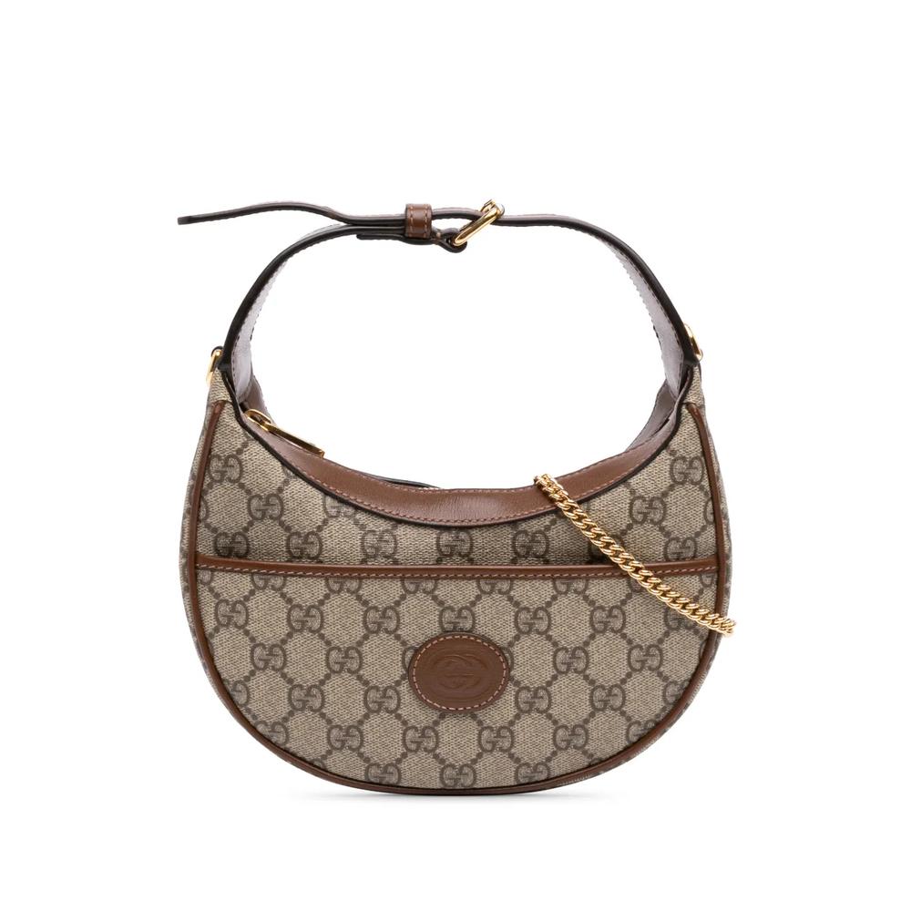 Сумка-сэтчел Half Moon Bag размера мини с узором GG Supreme (2016-2026 годы) 1