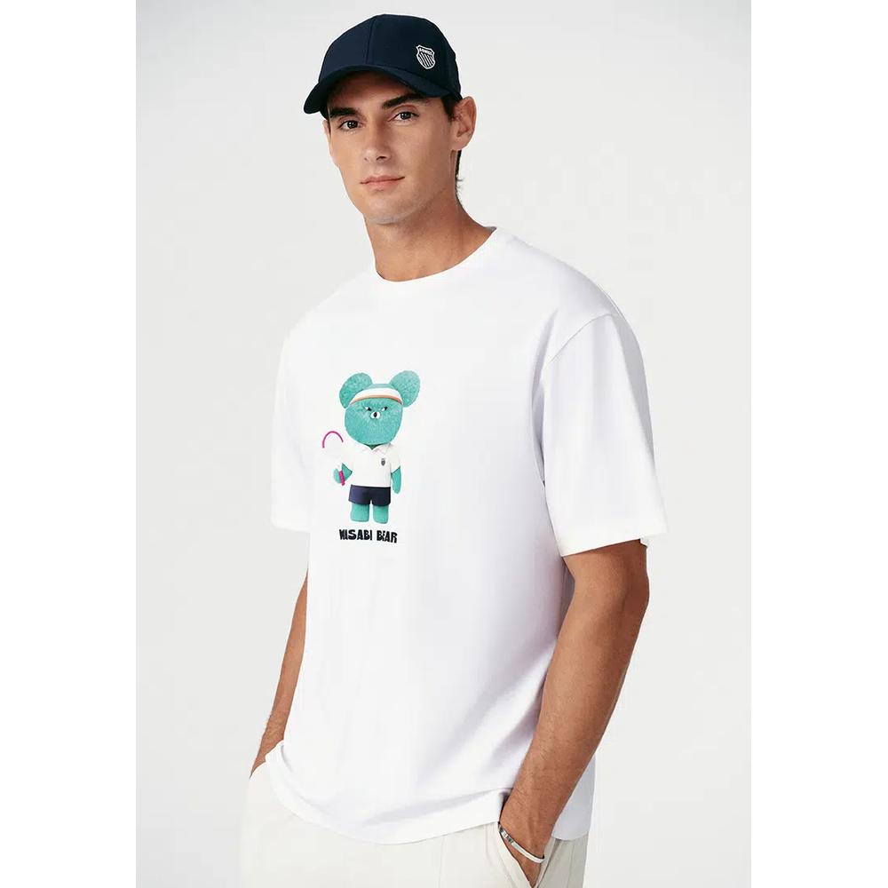 K-SWISS X WASABI BEAR УНИСЕКС СВОБОДНАЯ ФУТБОЛКА С ЛОГОТИПОМ 4