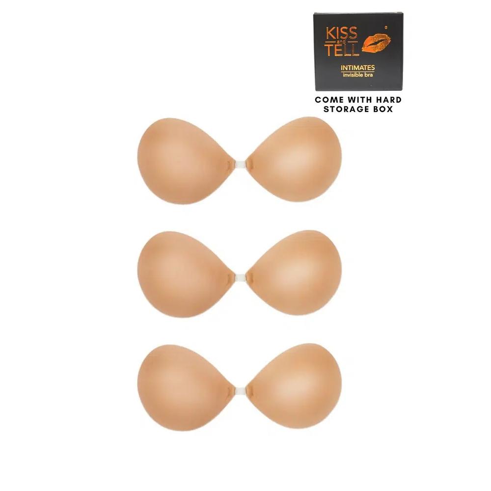 3 Pack Lexi Thick Push Up Stick On Nubra в цвете Nude Бесшовный невидимый многоразовый клейкий бюстгальтер для свадьбы 1