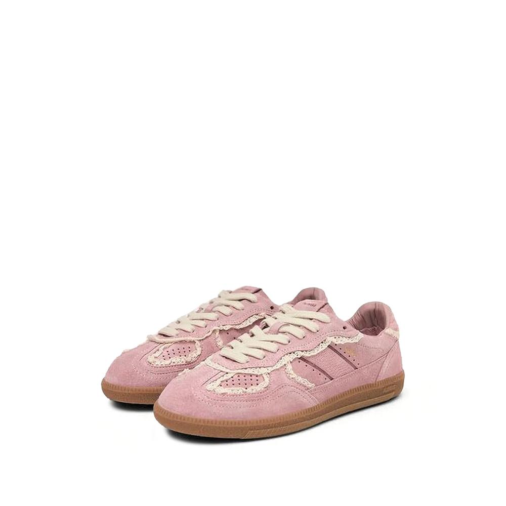 lace-detail leather sneakers 2
