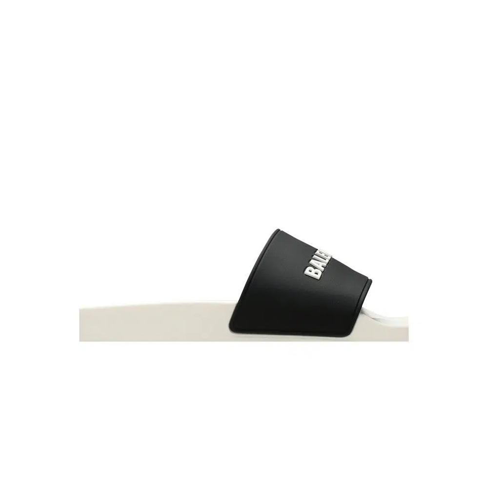 Шлепанцы Balenciaga Pool Slides 'White Black' 2