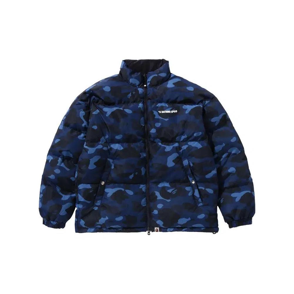 Пуховики BAPE Color Camo Reversible Down Jacket 'Navy' 1