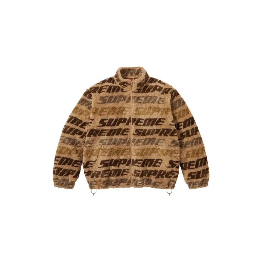 Флисовые куртки Supreme Repeat Jacquard Fleece Jacket 'Tan' 1