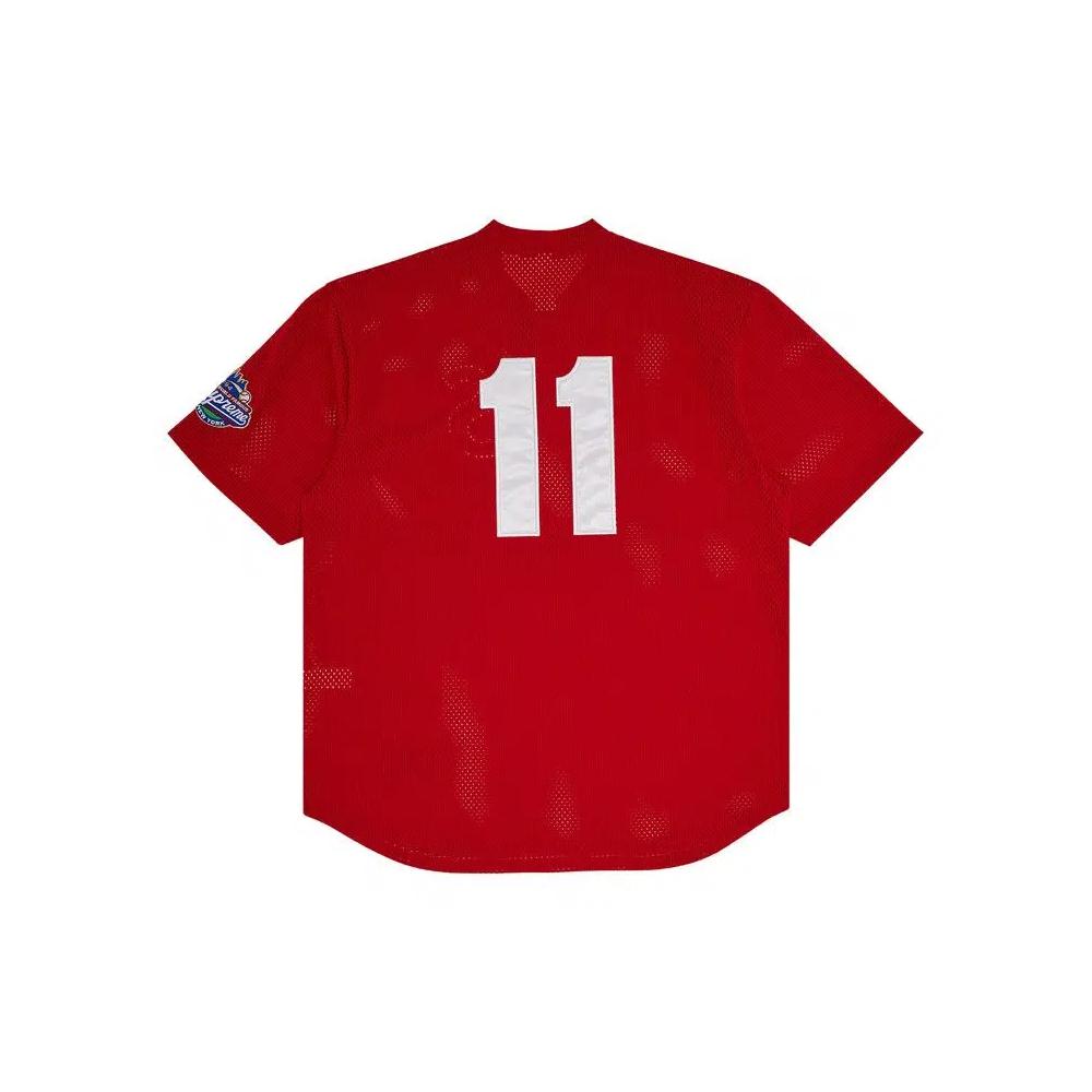 Топы Supreme S Logo Baseball Henley 'Red' 2