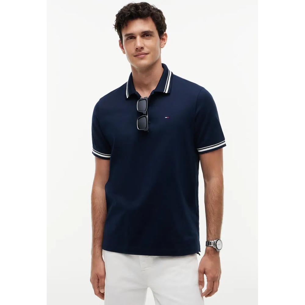 Поло с флагом и контрастной отделкой обычного кроя - Tommy Jeans 1
